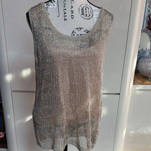 Elegant Shimmer Sleeveless Tank Top